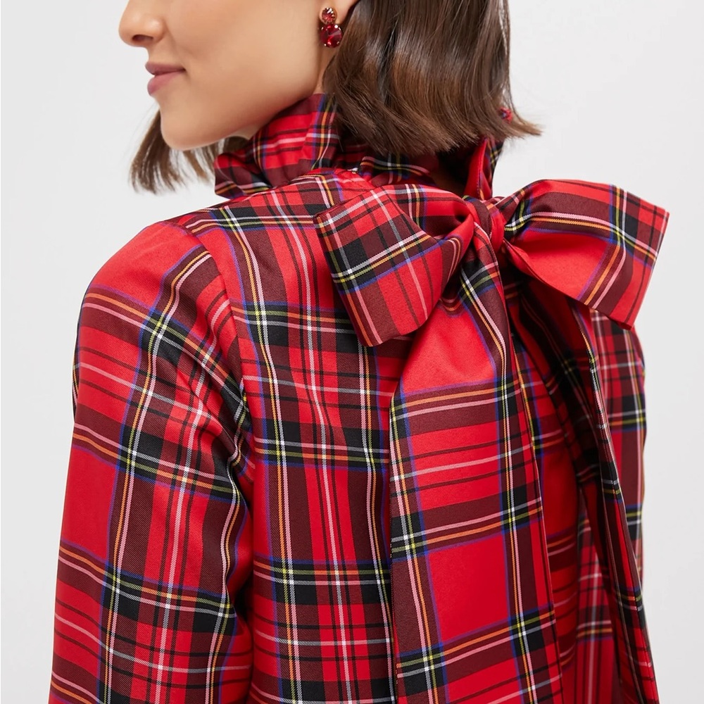 Tuckernuck XS & S Royal Stewart Red Tartan Faye Blouse Shirt